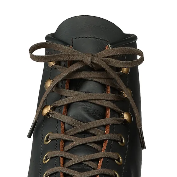 60-Inch Brown Flat Waxed Boot Laces 93006 - Image 2