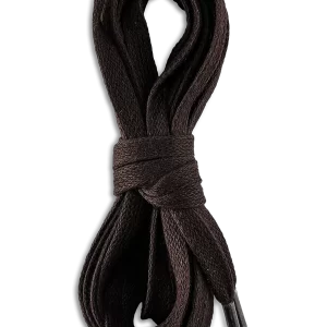 48-Inch Brown Flat Waxed Boot Laces 97138