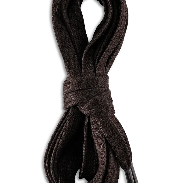 48-Inch Brown Flat Waxed Boot Laces 97138