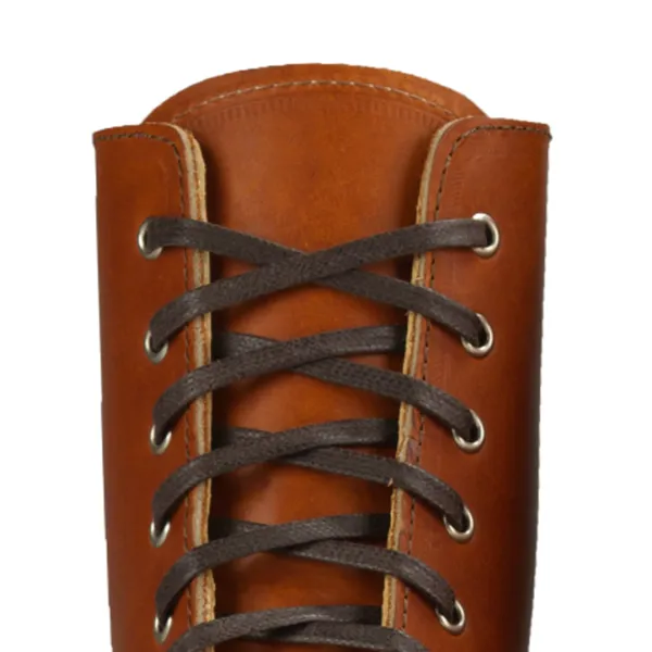 48-Inch Brown Flat Waxed Boot Laces 97138 - Image 3