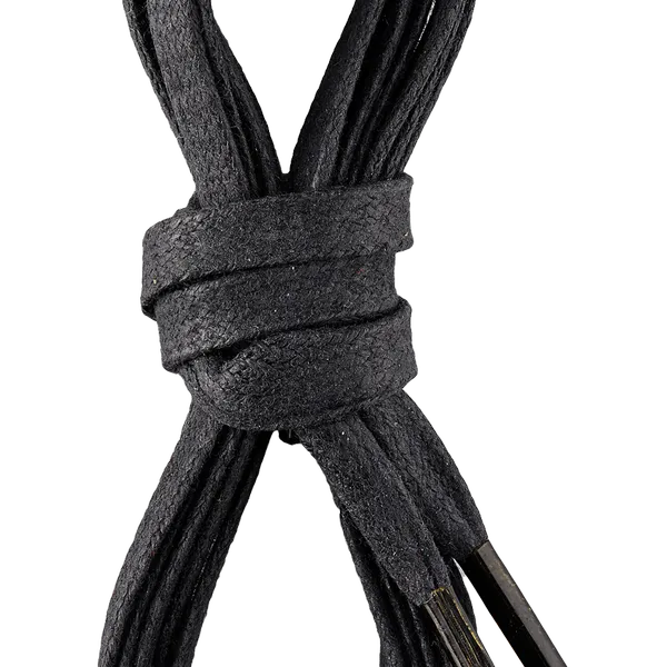 48-Inch Black Flat Waxed Boot Laces 97155