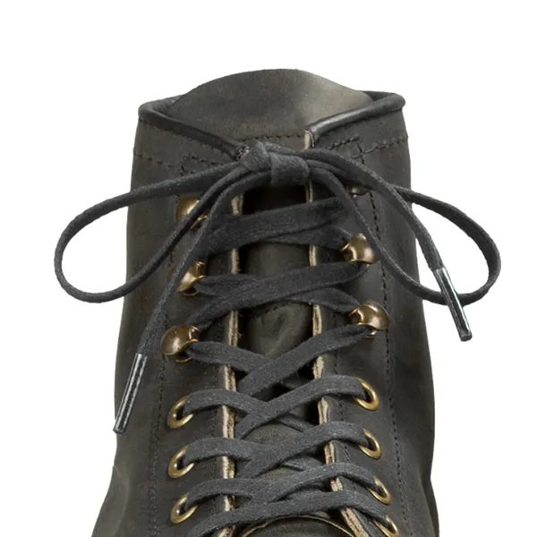 48-Inch Black Flat Waxed Boot Laces 97155 - Image 2