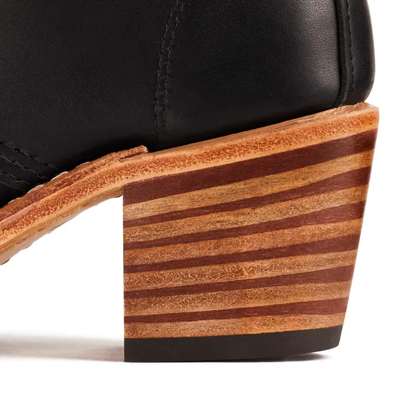 Women's Clara Heeled Boot in Black Leather 3405 - Image 8