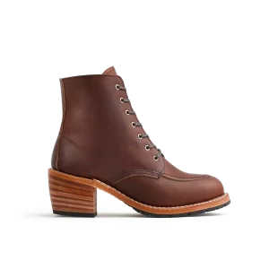 Women's Clara Heeled Boot in Dark Brown Leather 3406