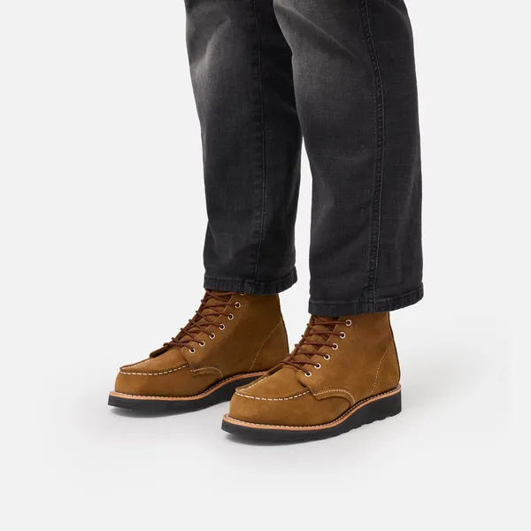 Women's 6-Inch Classic Moc Short Boot in Olive Leather 3377 - Image 2