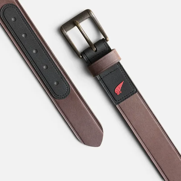 Men's Leather Belt in Brown - Image 3