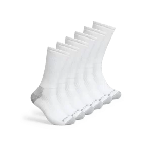 Unisex Cotton Blend Crew Sock in White 97268