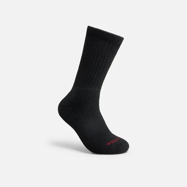 Unisex Acrylic Blend Crew Sock in Black 97308 - Image 2