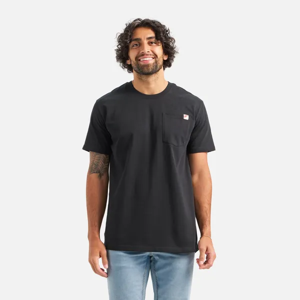 Men's Short Sleeve Pocket T-Shirt in Black 98468 - Image 2