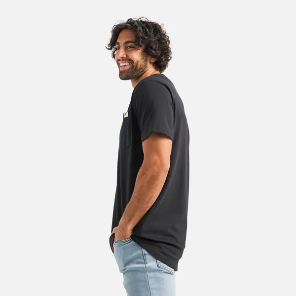 Men's Short Sleeve Pocket T-Shirt in Black 98468 - Image 5