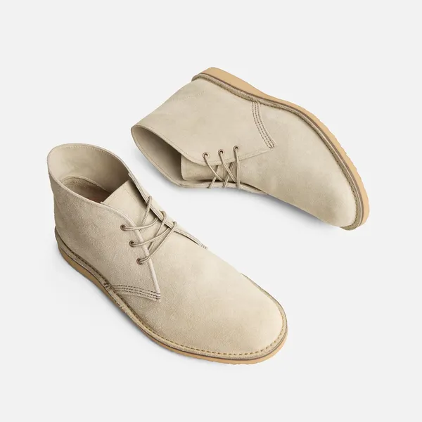 Men's Weekender Chukka in White Sand Leather 3309 - Image 7