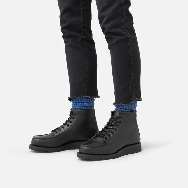 Women's 6-Inch Classic Moc Short Boot in Black Leather 3380 - Image 2