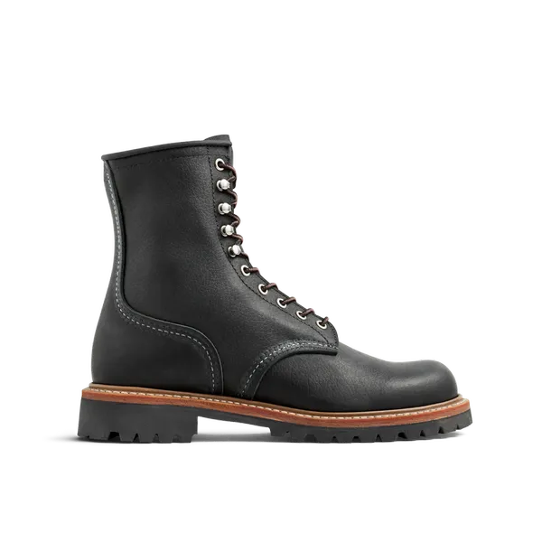 Men's Logger Boot in Black Oil Slick Leather 4501