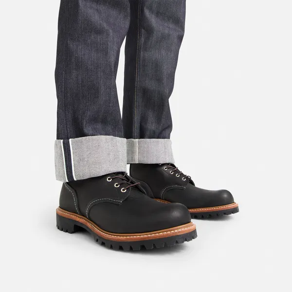 Men's Logger Boot in Black Oil Slick Leather 4501 - Image 2