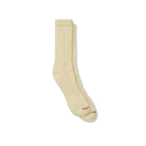 Unisex Full Crew Socks in Cream
